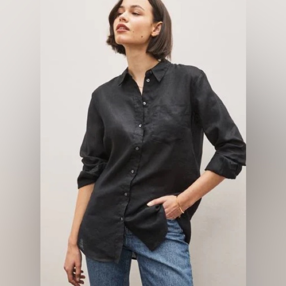 GAP linen oversized boyfriend shirt